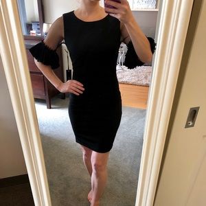 Lulus Show and Tell Black Bodycon Dress
